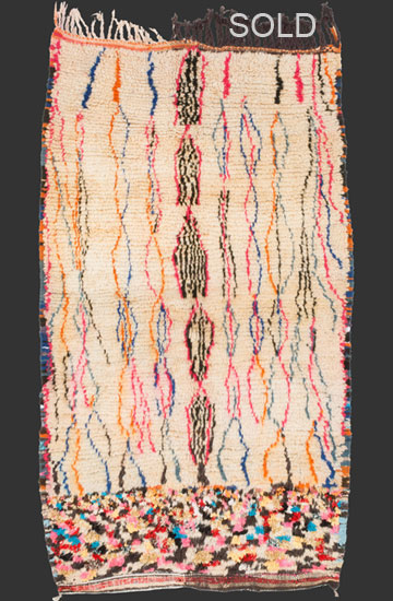TM 2069, small pile rug from the Azilal region, central High Atlas, Morocco, 1990/2000, ca. 165 x 95 cm (5' 6'' x 3' 2''), high resolution image + price on request







